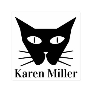 Black Cat Eyes Individuelle Name Permastempel
