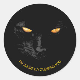 Black Cat Eyes lustig anpassbar Runder Aufkleber