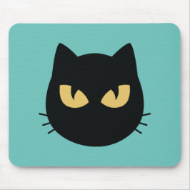 Black Cat face Mouse Pad Mousepad