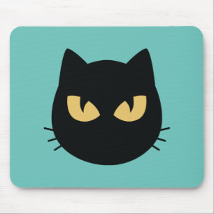 Black Cat face Mouse Pad Mousepad