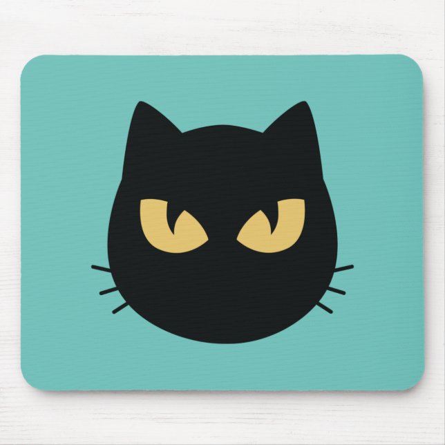 Black Cat face Mouse Pad Mousepad (Vorne)