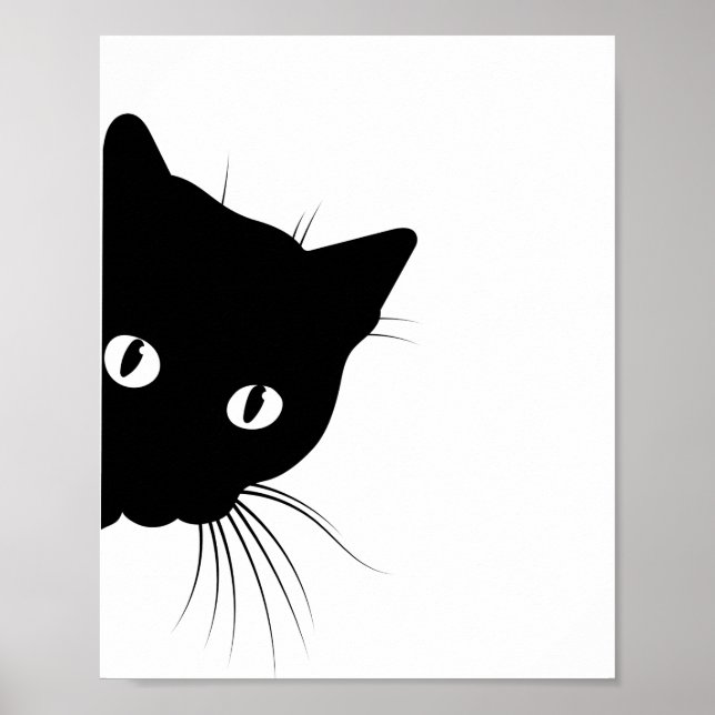 Black Cat Face Poster (Vorne)