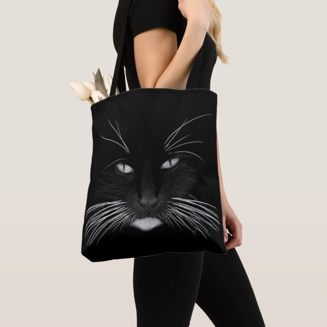 Black Cat Face Tasche (Von Nahem)