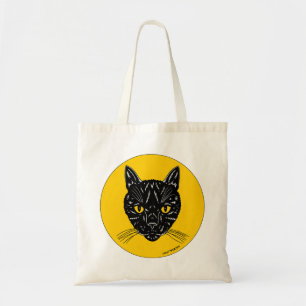 Black Cat Face Tragetasche