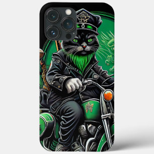 Black Cat Fahrrad St. Patrick's Day Case-Mate iPhone Hülle