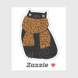 Black Cat Fall Saison Halloween Spooky Niedlich Aufkleber