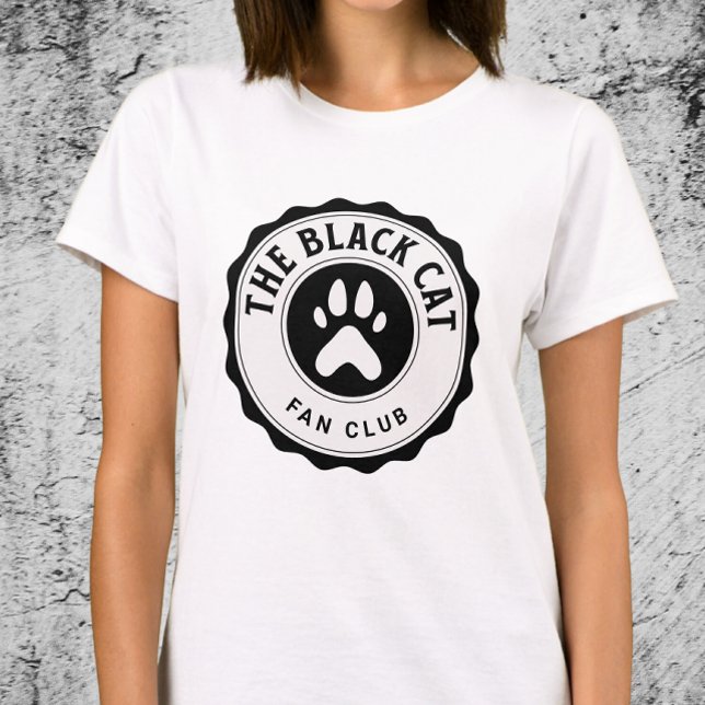 Black Cat Fan Club - Cat Mama Geschenk T-Shirt (The black cat fan club tee)