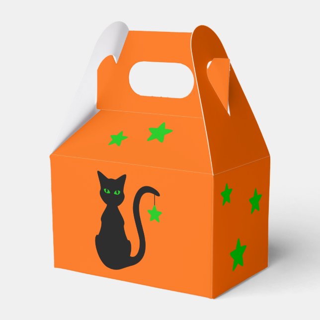 Black Cat Favor Box Geschenkschachtel (Vorderseite)