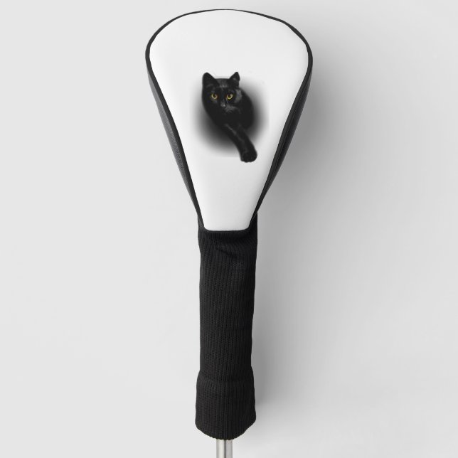 Black Cat Feilnägel Golf Headcover (Vorderseite)
