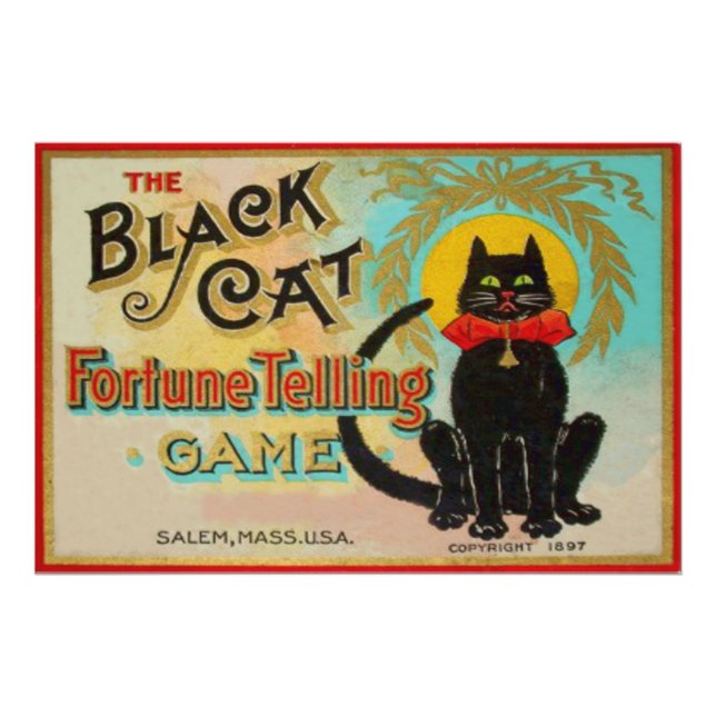 Black Cat Fortune Telling Game Fotodruck (Vorne)