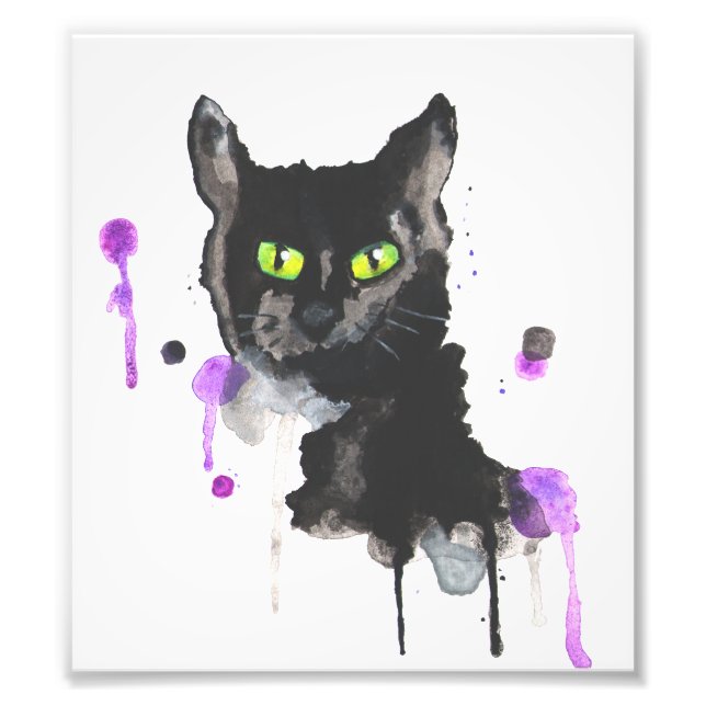 Black Cat Foto Print (Vorne)