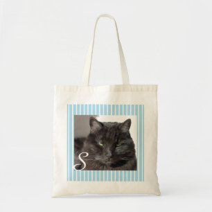 Black Cat Foto Streifen Personalisiert Tragetasche