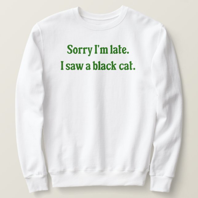 Black Cat Funny Sweatshirt (Design vorne)