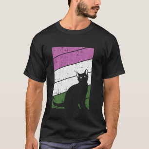 Black Cat Gender Que Stolz Kitty GBbt Q Stolz A T-Shirt