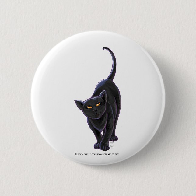 Black Cat Geschenke & Accessoires Button (Vorderseite)