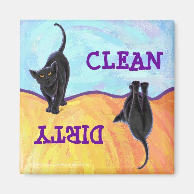 Black Cat Geschenke & Accessoires Magnet (Vorne)