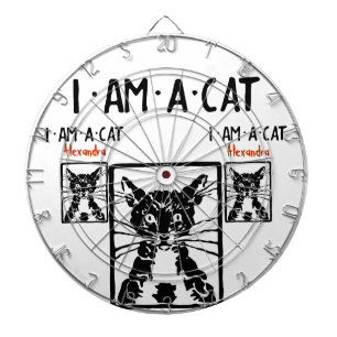 Black Cat Geschenke Dartscheibe