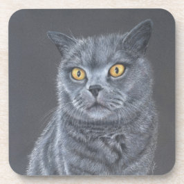 Black cat getränkeuntersetzer