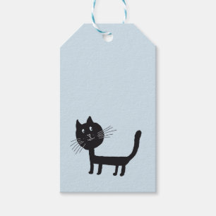 Black Cat Gift Tag Geschenkanhänger