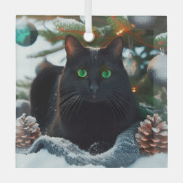 Black Cat Glass Weihnachtsschmuck
