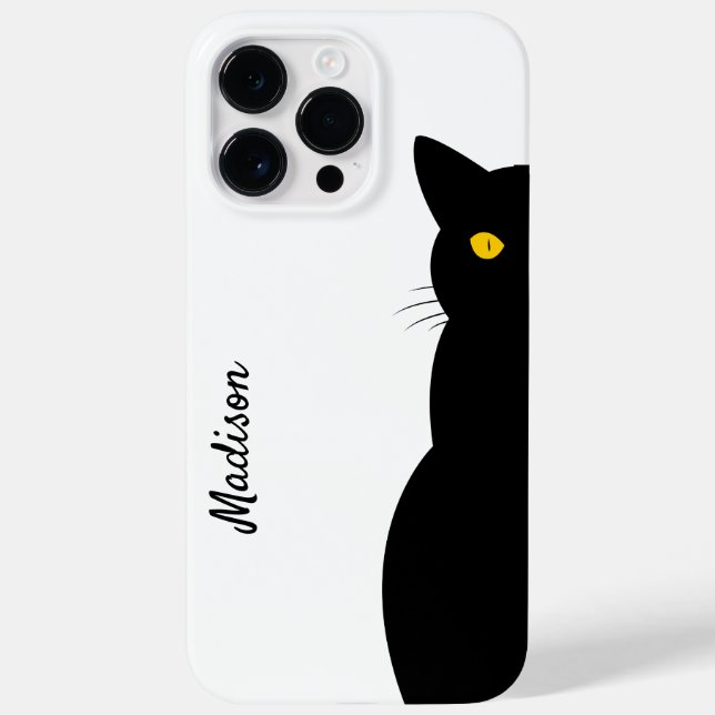 BLACK CAT Golden Eyes individuell einstellbar Case-Mate iPhone 14 Pro Max Hülle (Rückseite)