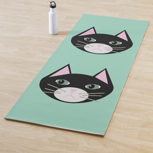 Black Cat Green Yogamatte (Beispiel)