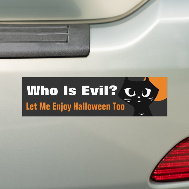 Black Cat Halloween Autoaufkleber (Auf Auto)