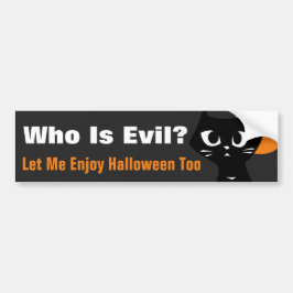 Black Cat Halloween Autoaufkleber