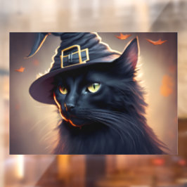 Black Cat Halloween Fensteraufkleber