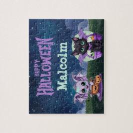 Black Cat Halloween Kid Puzzle 