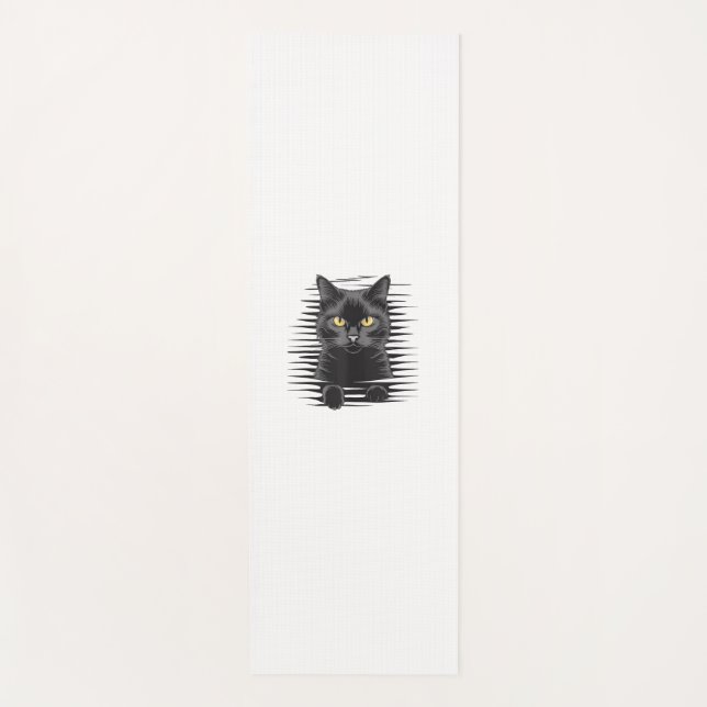 Black Cat Halloween Kostüm Spooky Kitty Cat Kitte Yogamatte (Vorderseite)