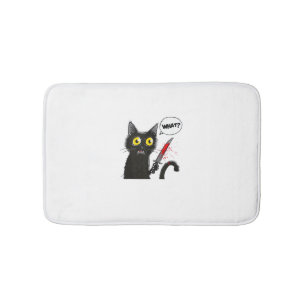 Black Cat Halloween Kostüm Was Funny Cover Badematte