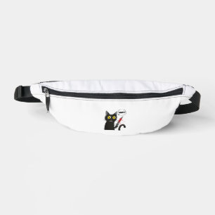 Black Cat Halloween Kostüm Was Funny Cover Bauchtasche