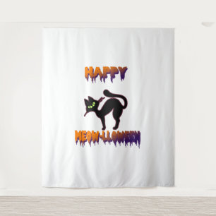 Black Cat Halloween Kürkin Halloween Wandteppich