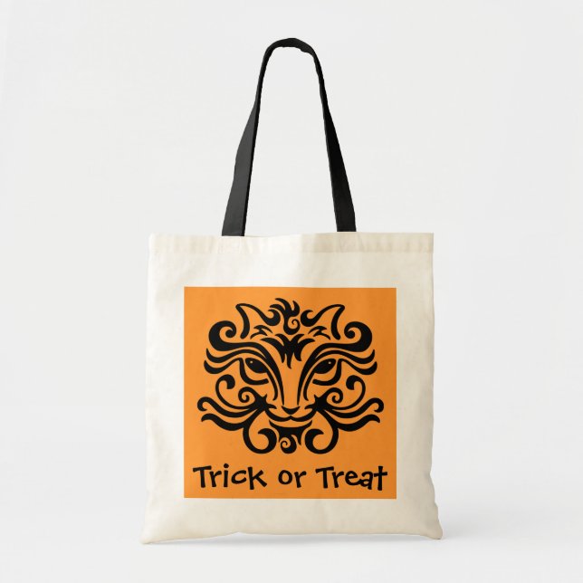 Black Cat Halloween Leckerei Bag Tragetasche (Vorne)