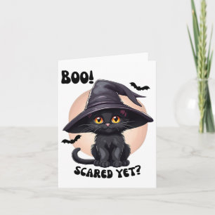Black Cat Halloween Niedlich Vintag Black Kitten B Karte
