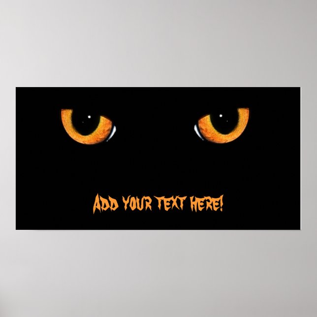 Black Cat Halloween-Party Banner Poster (Vorne)