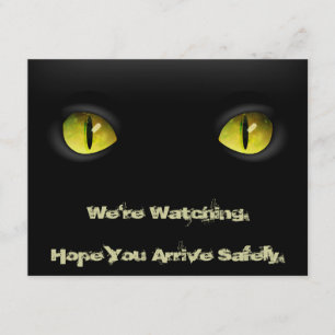 Black Cat Halloween-Party mit blutigem Text Einladung