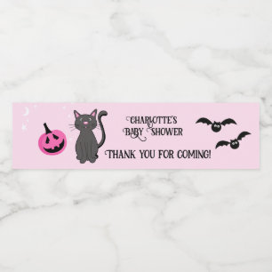 Black Cat Halloween Pink Girl Baby Dusche Gefallen