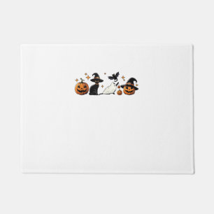 Black Cat Halloween Pumpkin Boo Ghost Witch Spooky Fußmatte