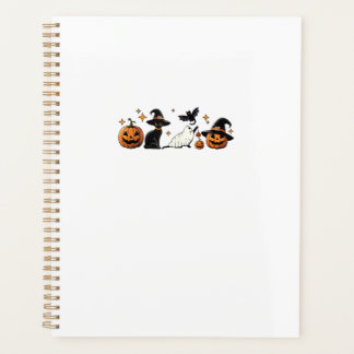 Black Cat Halloween Pumpkin Boo Ghost Witch Spooky Planer