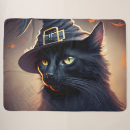 Black Cat Halloween Sherpadecke