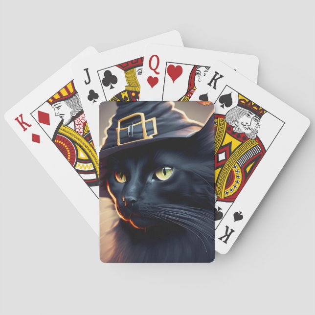Black Cat Halloween Spielkarten (Rückseite)