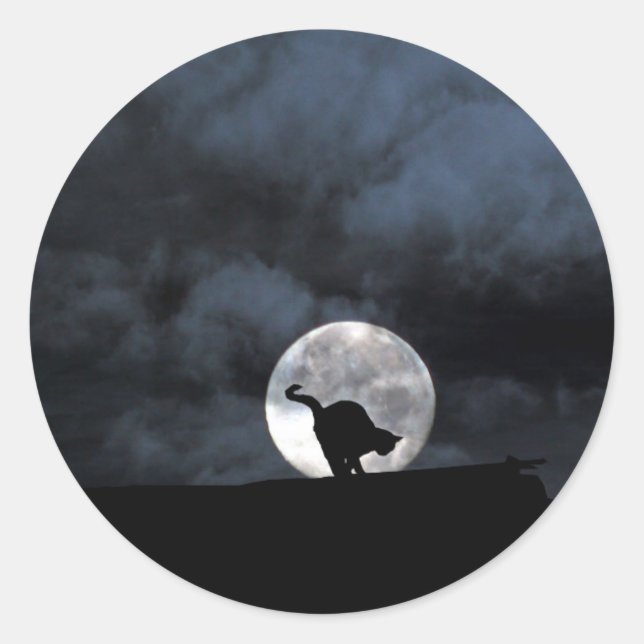 Black Cat Halloween Stickers (Vorderseite)