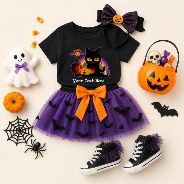 Black Cat Halloween T - Shirt (Von Creator hochgeladen)