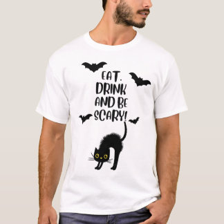 Black Cat Halloween T-Shirt