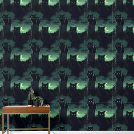 Black Cat Halloween Tapete