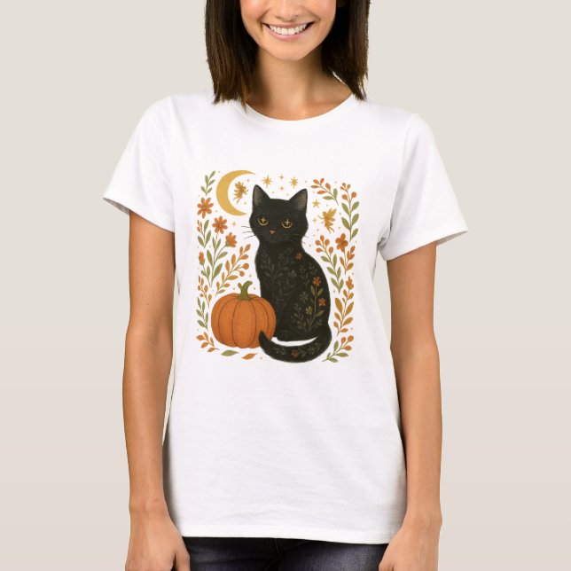 Black cat halloweening ・ too cute to spook ・ cat T-Shirt (Vorderseite)