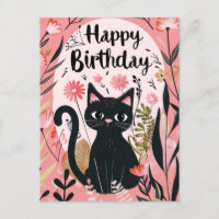 Black Cat Happy Birthday