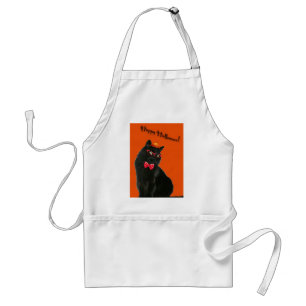 Black Cat Happy Halloween Schürze
